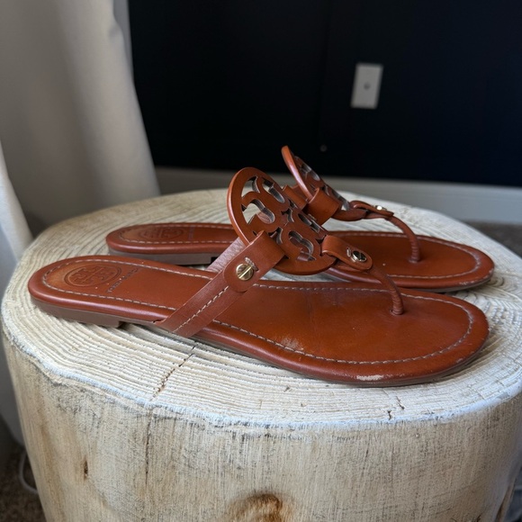 Tory Burch Miller Thong Women's Brown Sandal Size 8 - Picture 14 of 16